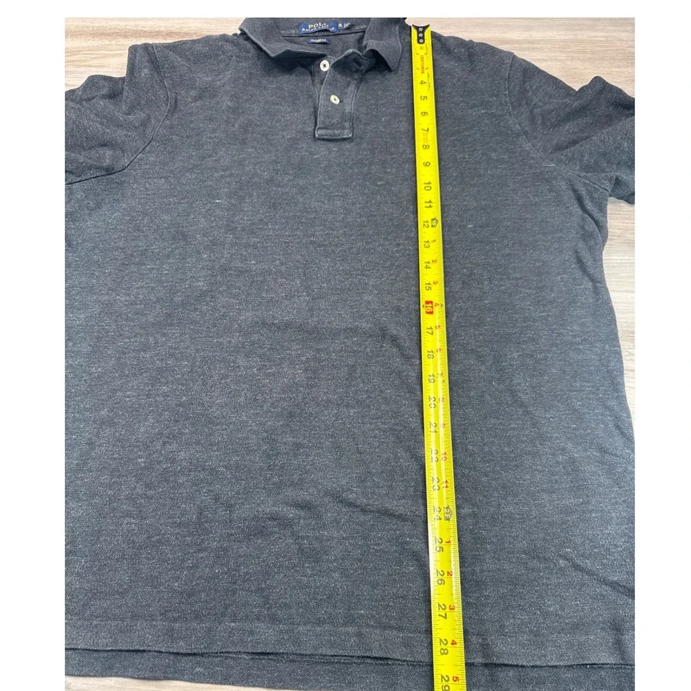 Polo Ralph Lauren Mens XL Classic Fit Short Sleeve Polo Shirt Gray Cotton